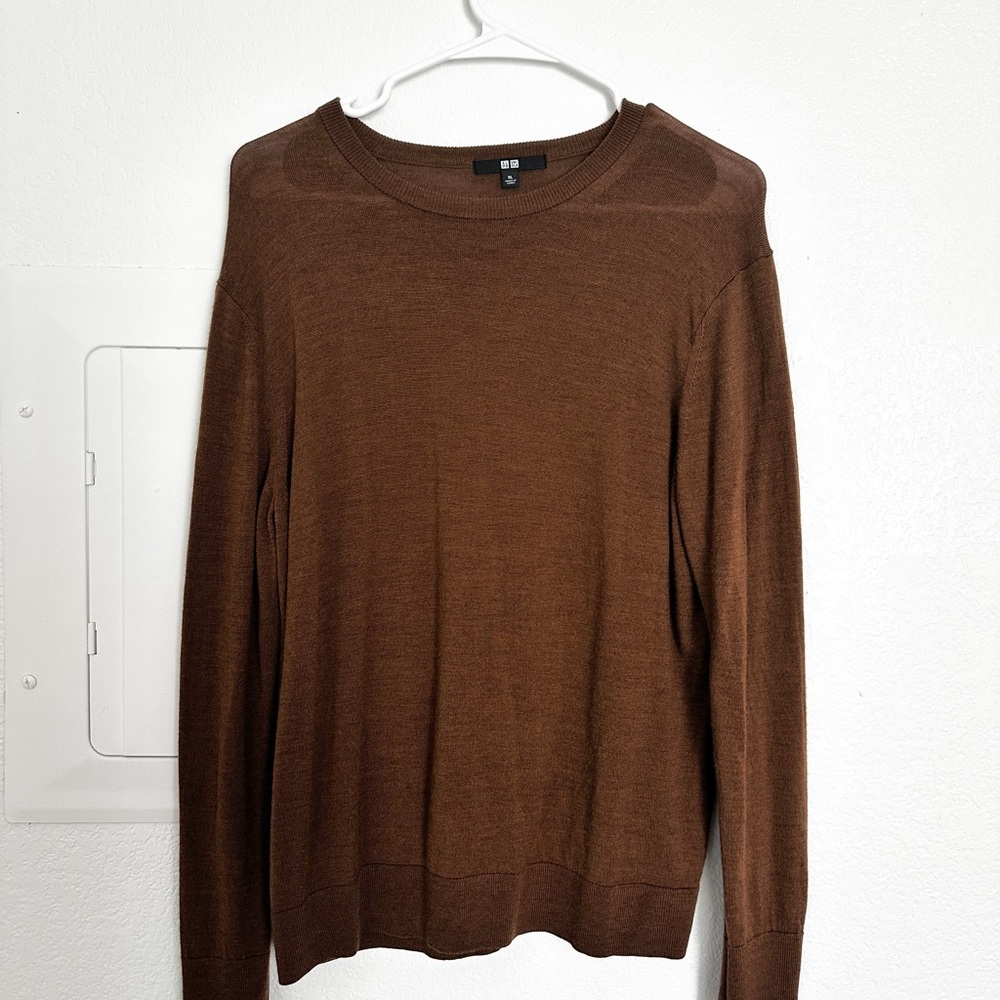 Uniqlo Long Sleeves, Brown, XL